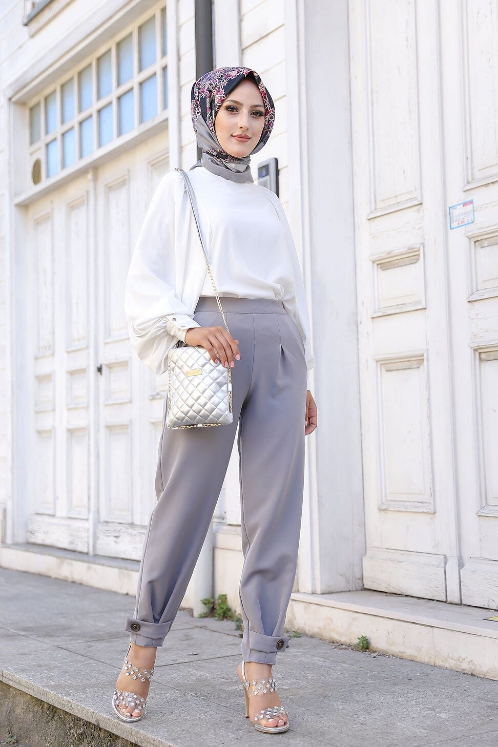 Ensemble Chic Veste et Pantalon femme (Boutique Mode Musulmane France) -  Couleur blanc - Prêt à porter et accessoires sur